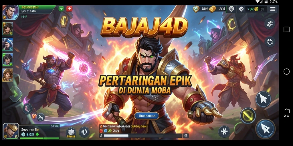 Tangkapan layar menyajikan aksi seru dalam permainan MOBA BAJAJ4D.
