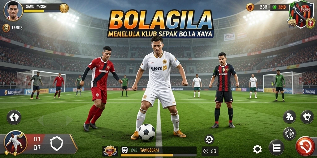 Gameplay menarik BOLAGILA dalam mengelola klub sepak bola.