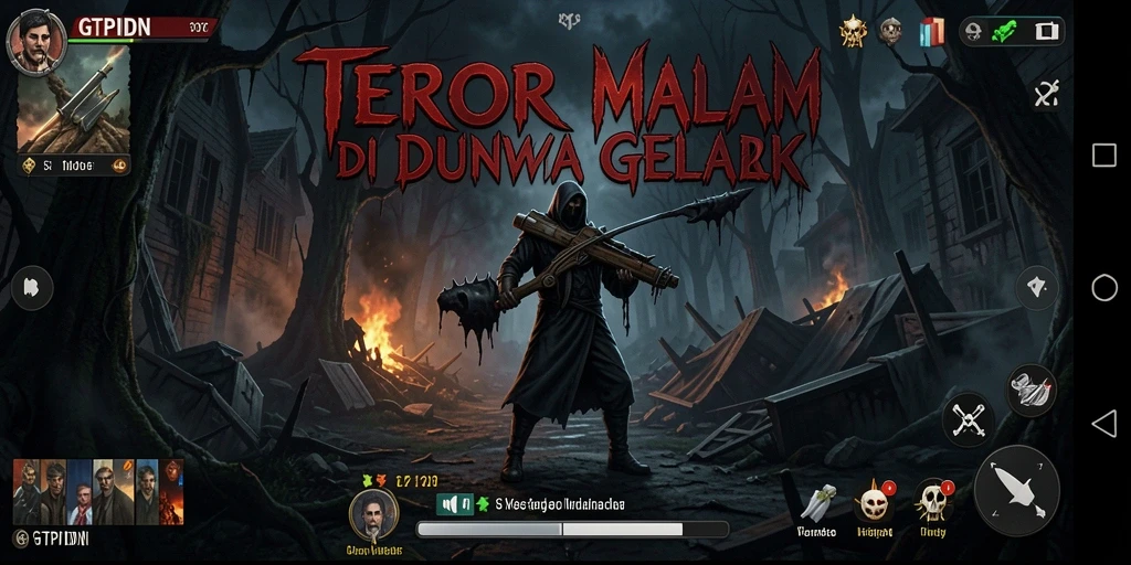 Screenshot menampilkan momen mencekam dalam GTPIDN dengan efek suara yang mencekam.