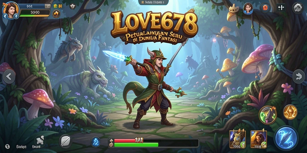 Screenshot utama LOVE678 menampilkan gameplay petualangan yang seru.
