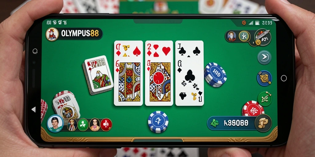 Skrinsut gameplay OLYMPUS88 menunjukkan aksi seru permainan Domino.