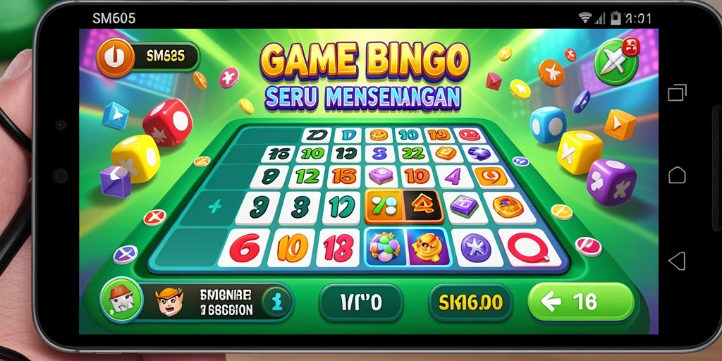 Tampilan gameplay Bingo yang seru dan interaktif di SM605.