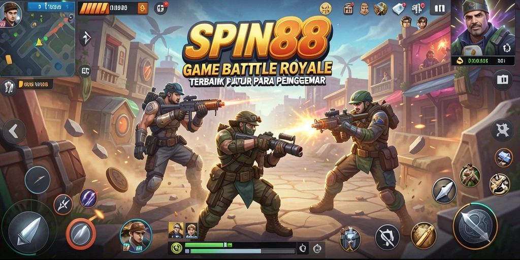 Gameplay menegangkan di arena Battle Royale SPIN88.