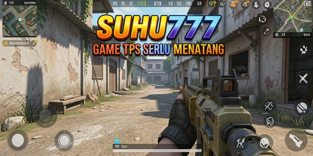 Screenshot utama SUHU777 menampilkan aksi gameplay TPS yang memukau.